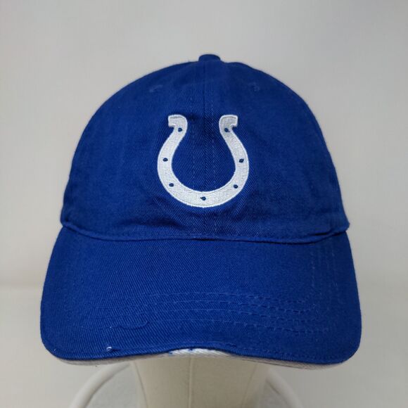 Main Gate Men's Strapback Hat Blue Embroidered Indianapolis Colts Logo - Picture 2 of 8